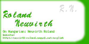 roland neuvirth business card